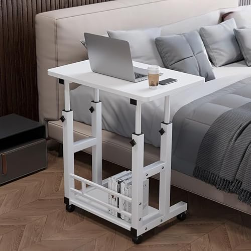 �T�C�h�e�[�u�� �L���X�^�[�t�� ���~�� �������� (60-90cm) 2�i���[ ���@�\�p�\�R���e�[�u�� �g�ݗ��ĊȒP �T�C�h�e�[�u�� �x�b�h�� �p�\�R���e�[�u�� pc �w�K ���[�N�f�X�N ��Ƒ� ���萫 �p���ۂ� �ړ��֗� ��� �\�t�@�T�C�h �ȃX�y�[�X 