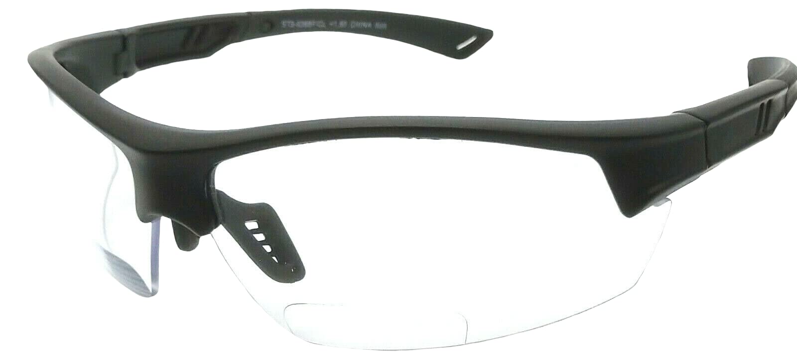 Bravo Safety BiFocal Z87.1 Shooting Glasses Clear w Matte Black