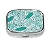 Produktbild Hawaiian with Tropical Leaves Background Elements Floral Abstract Pill Box Decorative Boxes Pill Case Tablet Holder Wallet Organizer Case for Pocket Or Purse