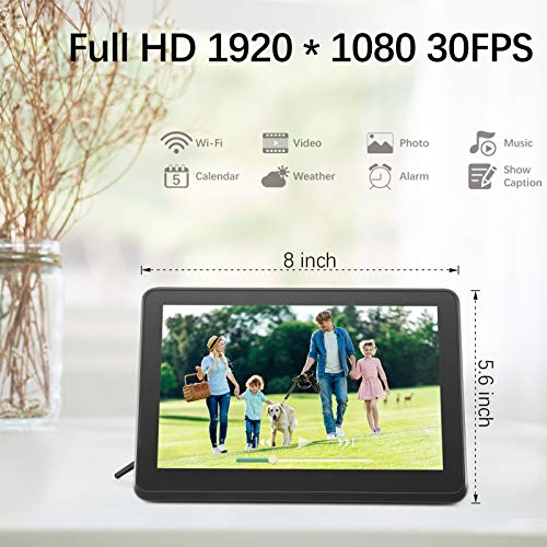 Digital Picture Frame WiFi Digital Photo Frame YEEHAO 1920x1080 Touch Screen, Support Thumb USB Drive and SD Slot, Music Player, Share Photos and Videos via APP, Cloud, Email(8 inch) - Thumbnail 7