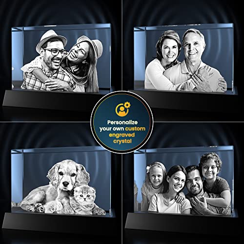 Strongus 3D Crystal Personalized Gifts With Your Own Photo For - Mom, Dad, Wife, Husband, Boyfriend, Girlfried, 3D Customized Picture, Engraved Crystal, Memorial - Landscape Xxxl #TOP2