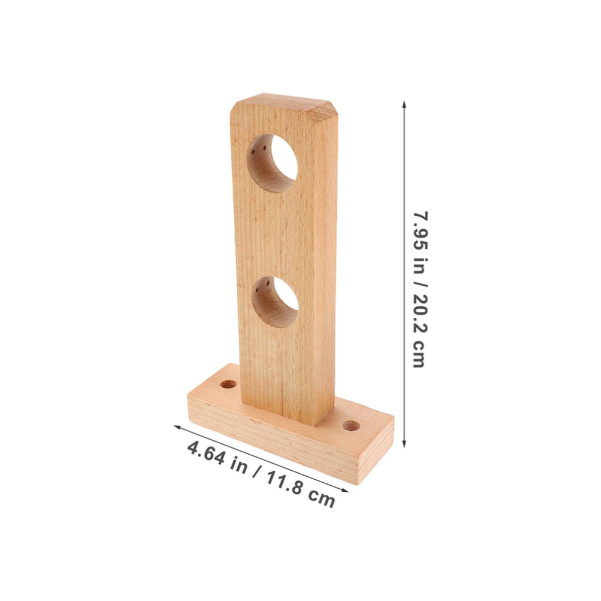 STOBAZA Supporti per Bastoncini Tende in Legno 2 Pezzi, Staffe Robuste Buona Stabilità per Montaggio a Muro, Stile Semplice per Finestre Interne ed Esterne