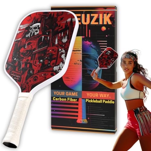 SWEUZIK �J�[�{���t�@�C�o�[ �s�b�N���{�[�� �p�h�� Carbon Fiber Pickleball Paddle �R���g���[�����������鍂���\�}�b�g�\�� 16mm �Y�f�@�� �s�b�N���{�[�� ���P�b�g �l�̍H�w�Ɋ�Â��f�U�C�� �������O���p ���S�� 