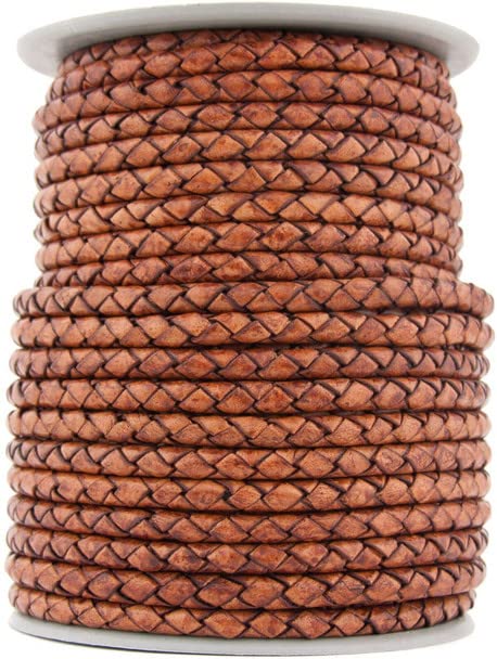 Xsotica Round Bolo Leather Cord 3.0 MM (Light Brown, 3 Meter)