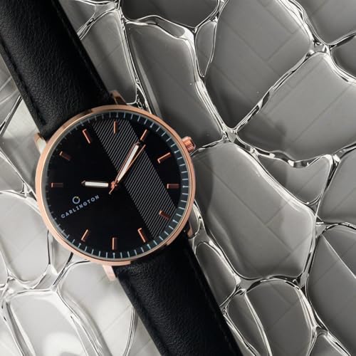 Image of Carlington Aristocrat Series Analog Watches for Men with Premium Leather Strap - CT 1070