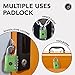Padlock 4 Digit Combination Lock - for Gym School Locker, Outdoor Gate, Shed, Fence, and Storage - Weatherproof Metal - Keyless, Easy to Set, Resettable - Green