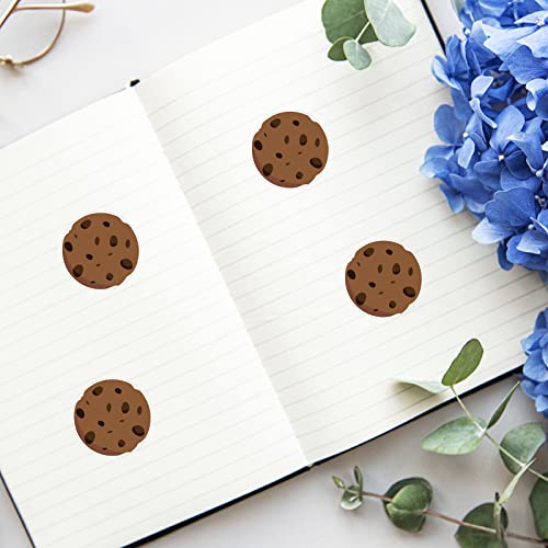 CREATCABIN 128Pcs Chocolate Chip Cookie Stickers Biscuit Planner Stickers Waterproof Vinyl Decals for Packaging Cookie Bags Phone Water Bottle Laptop Scrapbook Refrigerator 1 Inch - Image 4
