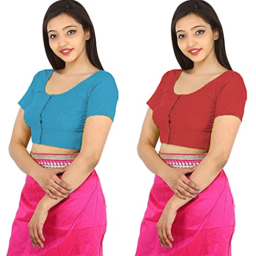 Image of Namita Women's Rubia Cotton Solid Half Sleeve Blouse