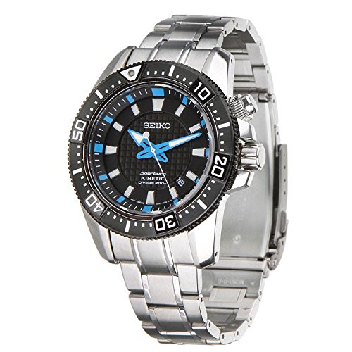 ZCR[ Seiko SKA561P1 Men's Sportura Divers Black Dial Stainless Steel Case & Bracelet SKA561 j Y rv ysAiz