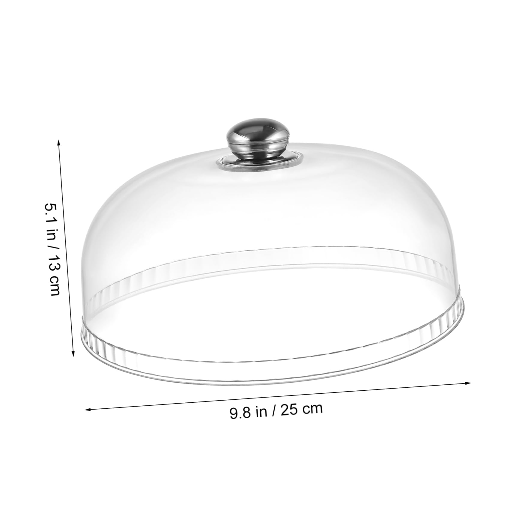 Cabilock Copertura Trasparente da 25x10 Cm per Torta in Plastica Copertura Alimentare Cupola Protettiva Pratico Copri Torta per Alimenti per Snack e Dessert per Casa e Ristorazione