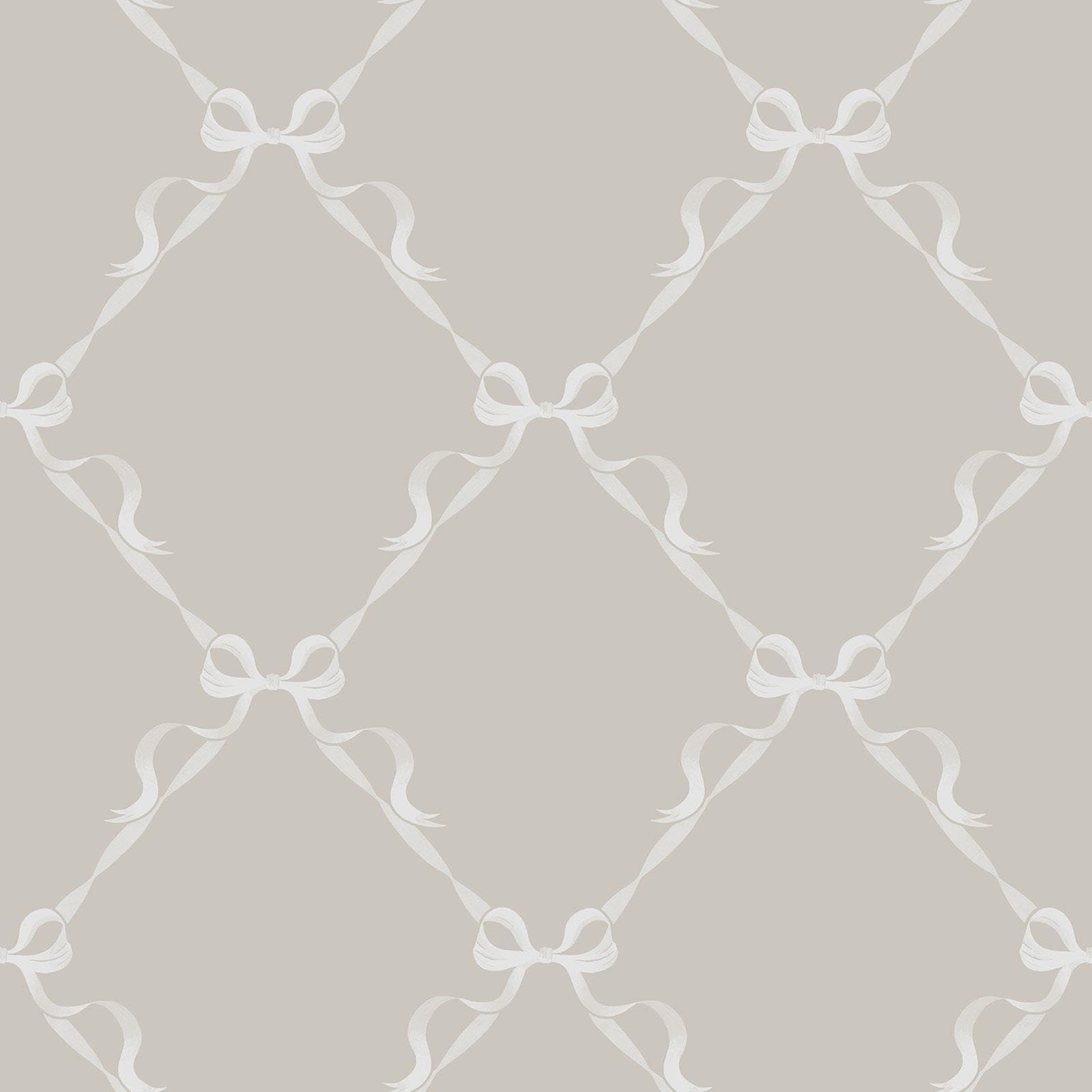 Holden Decor 14031 Tied With A Bow Kids Wallpaper - Grey - 10m Roll