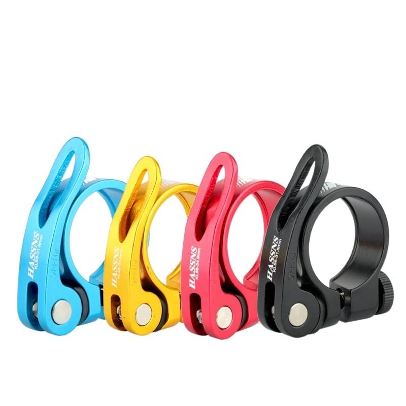 Sattelklemme Sattelstütze Klemme Quick Release Sitz Schließen Fahrrad Sattel Verschluss Mtb 31,8 34,9 MM Fahrrad Rahmen Clip for 27,2/31,6mm Sitzrohr Sattelkloben (Color : 31.8mm red) Sport & Freizeit