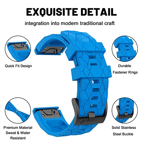 MYSNBKN Fenix 7X Strap 26mm Silicone bands for Garmin Fenix 7X/Fenix 6X/Fenix 6X Pro/Fenix 5X/Fenix 5X Plus/Fenix 3/Fenix 3 HR(Quick Fit) - Image 3