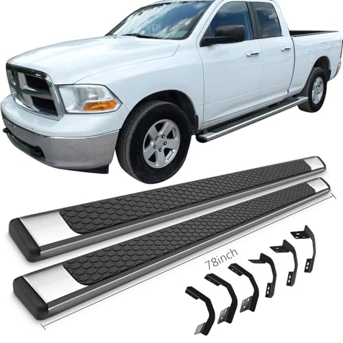 Estribos laterales cromados para Dodge Ram Quad Cab miniatura 2