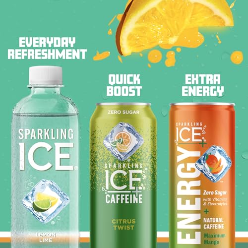 Image of Sparkling Ice, Lemon Lime Sparkling Water, Zero Sugar Flavored Water, with Antioxidants and Vitamins, 17 fl oz Bottle