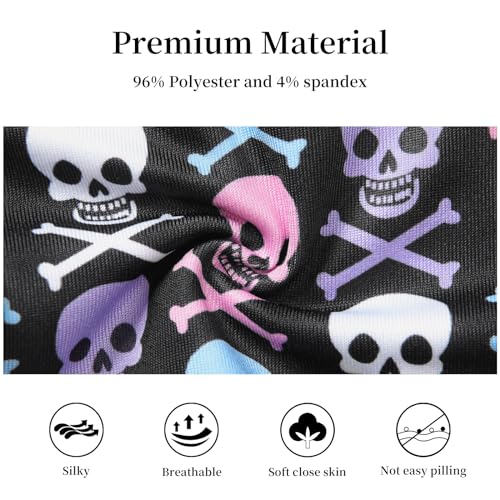 Littleforbig Women's Ladies Soft Mesh Underwear Comfortable Hipster Briefs Goth Babe 4 Pack Panties Set3