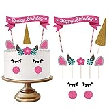 wimpelgirlande stoff 10m ❤️EIN SCHöNES GEBURTSTAGS KUCHEN DEKO PAKET: UNice unicorn kuchen topper Lieferinhalt:1 Set von 11 einhorn geburtstagskuchen bowler decoration. Wir bieten 6 Holzstäbchen, 2 Strohhalme und Klebepunkte für Sie dekorieren Ihren Geburtstagskuchen, UNice Einhorn Kuchen Topper ist so einfach, aber wird Ihre Kuchen Dekoration effizienter und schöner einhorn kindergeburtstag