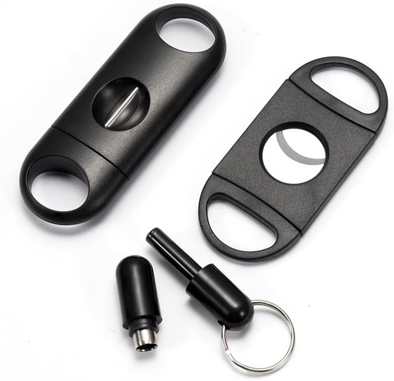Cigar Cutter Set Classic Pocket V-Shaped Guillotine Puncher Stainless Steel Slicer Portable Accessories Tool