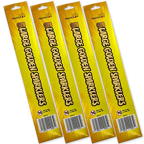 Trafalgar, Safe Quality Wedding Celebration Party Event Time Firework Hand Held Firework Bonfire Night Sparklers Large 25cm Goldens Outdoor Use Set of 50