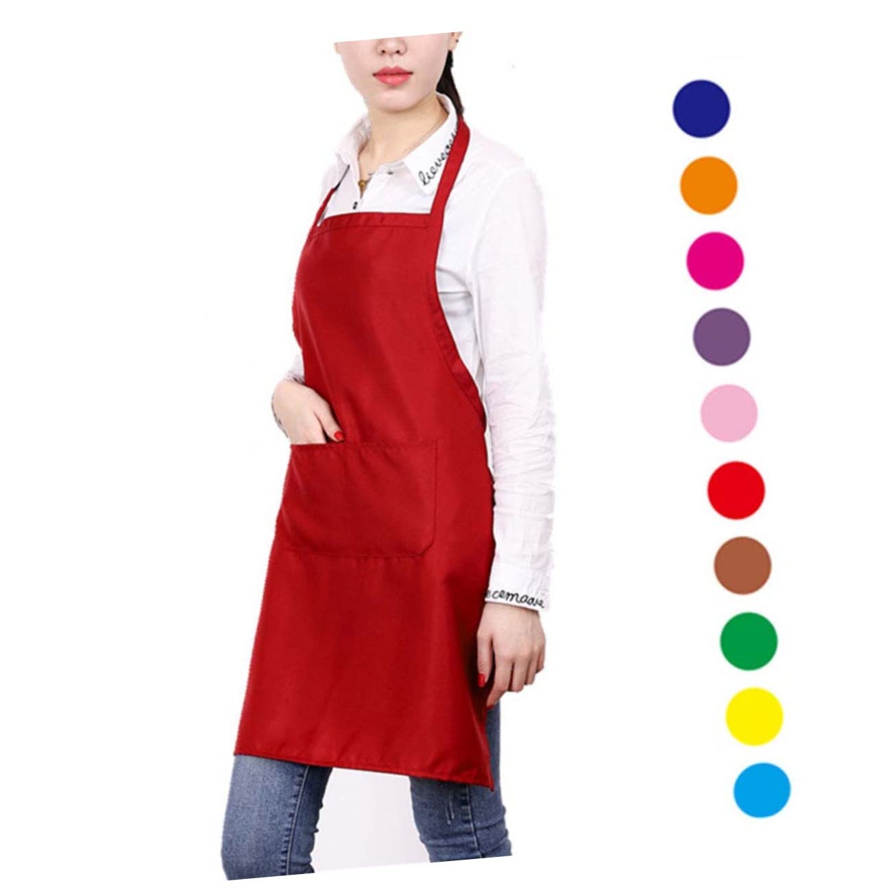 MAGICLULU 6 Piezas Delantales De Cocina Delantal De Taller Delantales Impermeables Delantal Resistente Al Agua Delantales Delantal Impermeable Con Correa Para El Cuello Delantal Sin Mangas