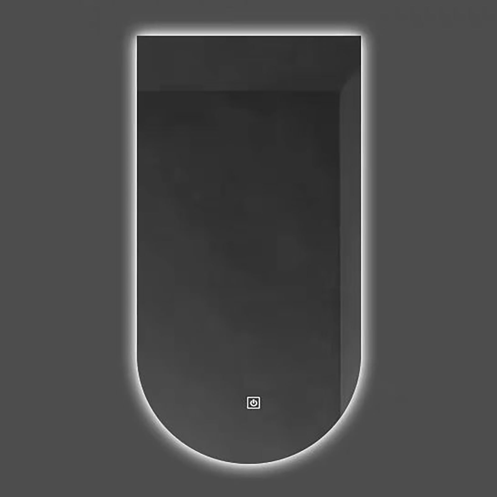 WQZzjm LED Backlit Bathroom Mirror 40x80cm, AntiFog, 3 Light Modes (3000K/4000K/6000K), Touch Switch, Shatterproof, Modern Vanity Mirror for Home Decor (3 Colors 40X80cm)