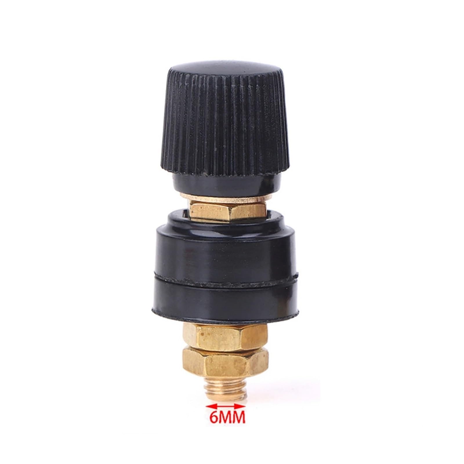 Lot de 20 borniers en laiton rouge et noir de 6 mm - Bornes d'alimentation - Pour machine à souder - Onduleur - Connecteur de poteau (M6 noir)