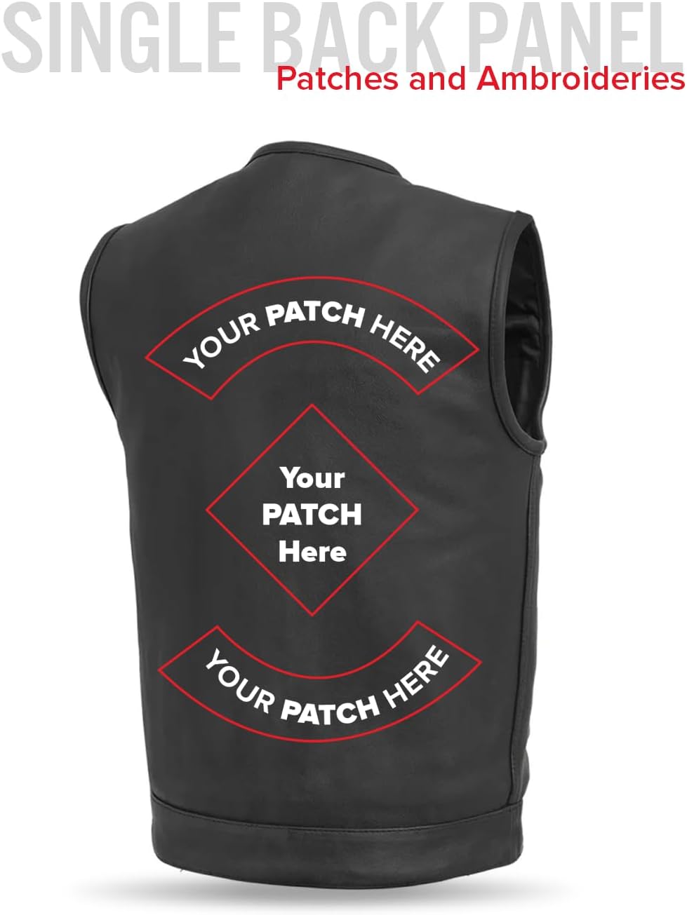 First Mfg Co - Highside - Men's Motorcycle Biker Riding Black Leather Vest