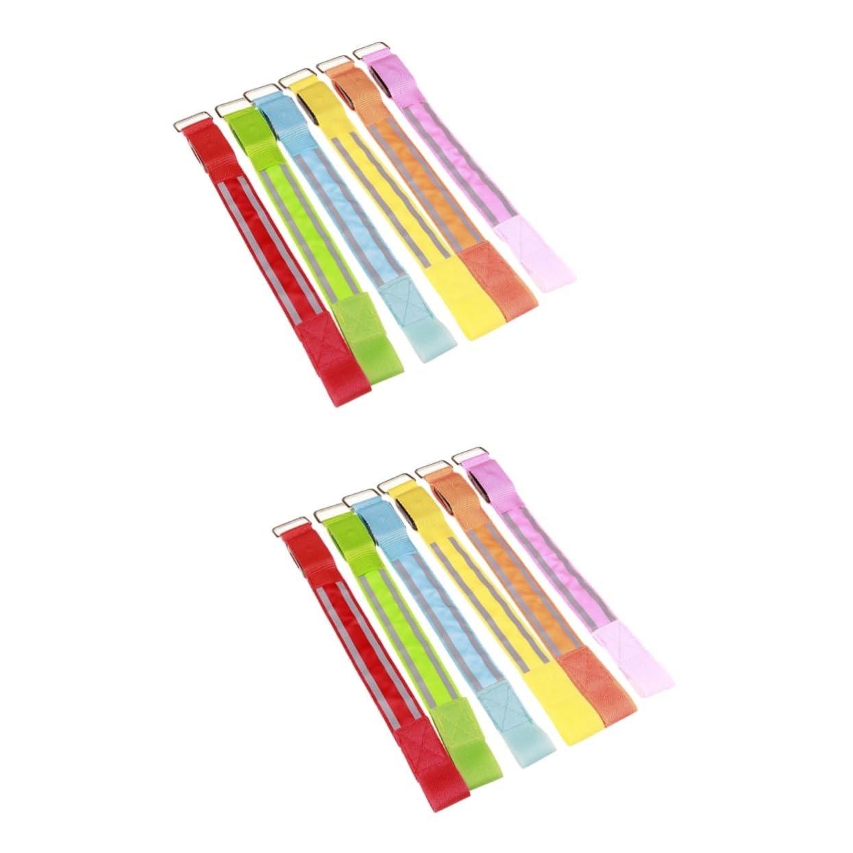 2 Ensembles Bracelet LED Réfléchissant avec Armbands Remplaçables pour Course Randonnée Cyclisme Activités Plein Air Couleurs Aléatoires Couleur 6 Pièces * 2