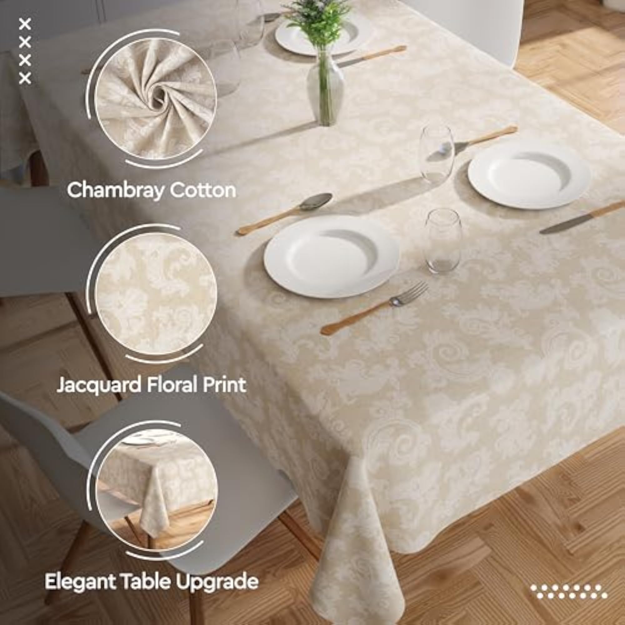 XO Dining Table Cloth for 8 to 10 Seater