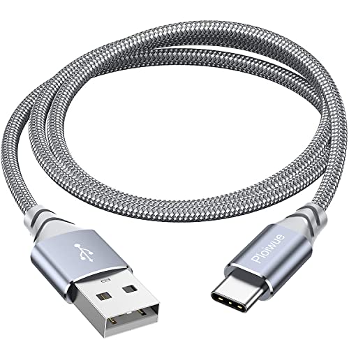 Câble USB C 1 m,USB A vers USB C Câble de charge rapide en nylon tressé Câble de charge Compatible avec Samsung Galaxy S20 S10 S9 S8,PS5 - Nintendo Switch,Huawe,Sony Xperia,Gris