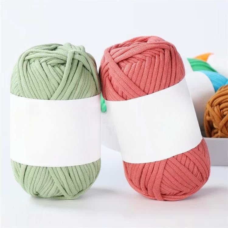 Filato di Cotone Spesso 8x50 g, Filato di Cotone per lavori a Maglia a Mano, per Realizzare all'Uncinetto Sciarpe, Cuscini, sottobicchieri, Borse, Cappelli e lavori Fai da Te
