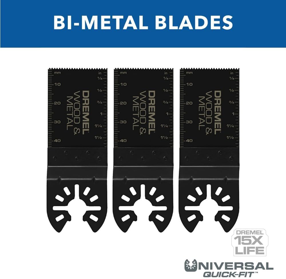 Dremel MM482B-4 1-1/4 in. Wood and Metal Flush Cutting Oscillating Blade