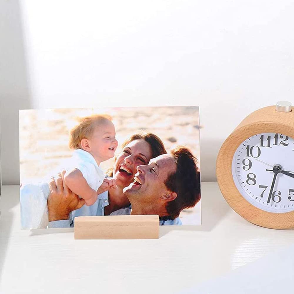 20pz 10.2CM Segnaposto Legno Supporto Numero Posto Foto Titolare Memo Holder Decorazione Tavolo per Matrimonio Cafe Bar Ufficio Festa Natale
