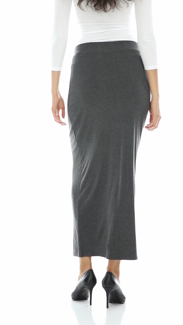 Amazon.com: BGDK Ribbed Maxi Bodycon Pencil Skirt with Elastic