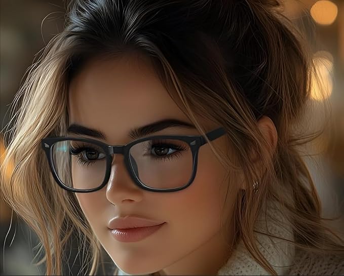 Image of Blue Light Blocking Glasses Gaming Filter Transparent Square Eyeglasses for Eye Protection Men Women, Computer /Tablet /Laptop /Mobile /TV, Anti-blue & Anti eyestrain (Clear White)