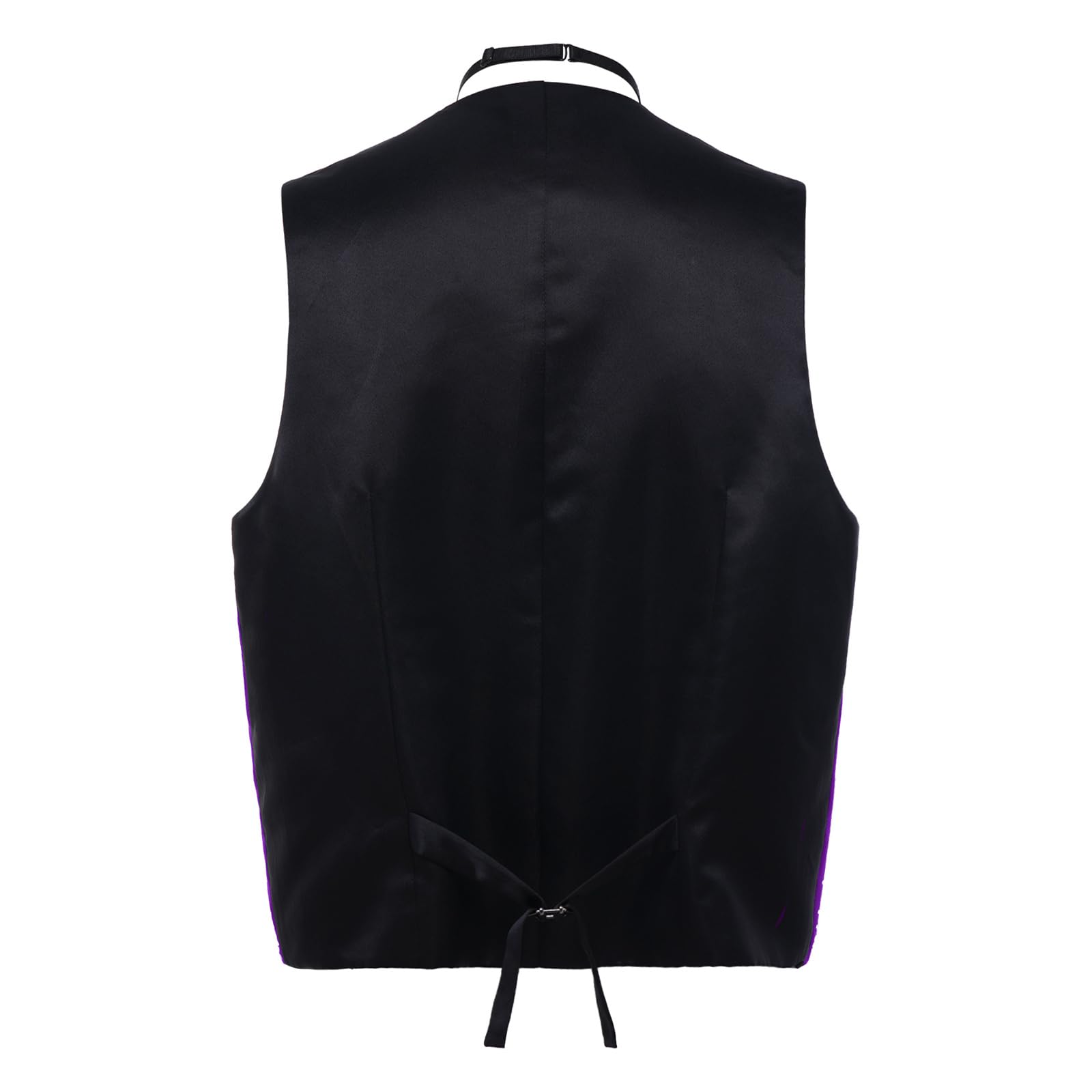 Chaleco Traje Hombre con Lentejuelas para La Actuación La Fiesta Boda Escote En V Sin Mangas Blazer Club