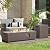 42’’ Propane Fire Pit Table Set with Tank Holder, CSA Certifed 50,000 BTU Outdoor Firepit Table, Wind Guard & Glass Stones, Smoke-Free Rectangular Fire Table for Garden Porch Backyard - Extra Cover