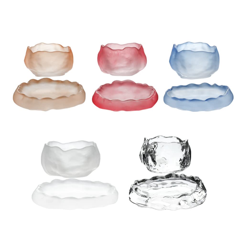 Angelia 5 Handmade Glass Tea Sets with Gradual Color Tea Cups