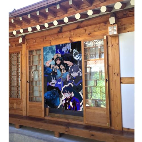 写真 Ado (3) のれん 間仕切り 目隠し 暖簾 ドアカーテン ロング 和風 遮光 厚手 柔らかい 飾り 玄関/廊下/寝室/部屋/出入り口/キッチンに プライバシー保護