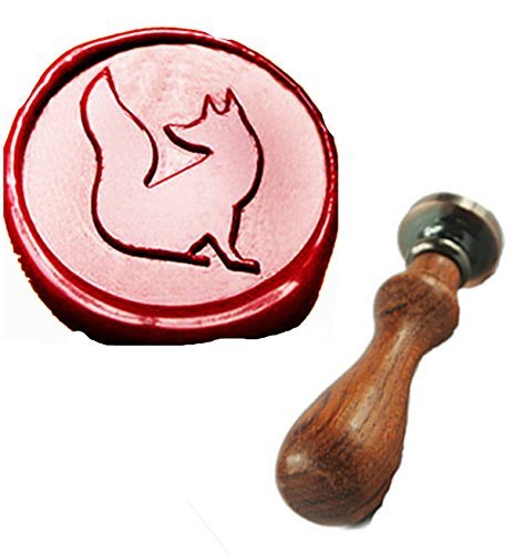 MDLG MDLG Vintage Lovely Fox Customize Picture Logo Wedding Invitation Wax Seal Seaing Stamp Handle Set