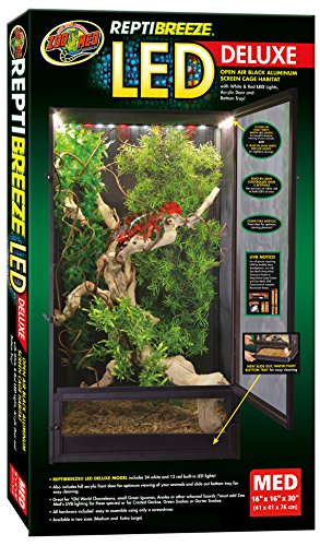 Zoomed NT-15E ReptiBreeze Deluxe 41 x 41 x 76 cm - Alumnium-Gaze-Terrarium inklusiv LED-Beleuchtung