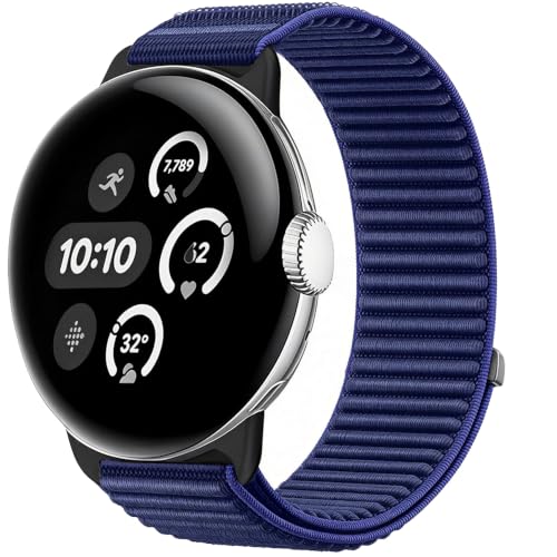 Image of Sundara Nylon Sport Bracelet compatible with Google Pixel Watch 4 3 2 1 flexible seamless adjustable bracelet compatible with Google Pixel Watch 41mm 45mm