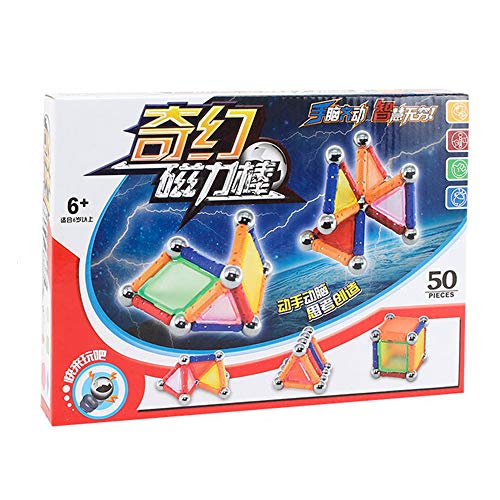 MINGZE 50 Teile/Satz Magnetische Sticks Konstruktionsspielzeug, Pädagogische Bausteine Puzzle Magnet Spielzeug Für…