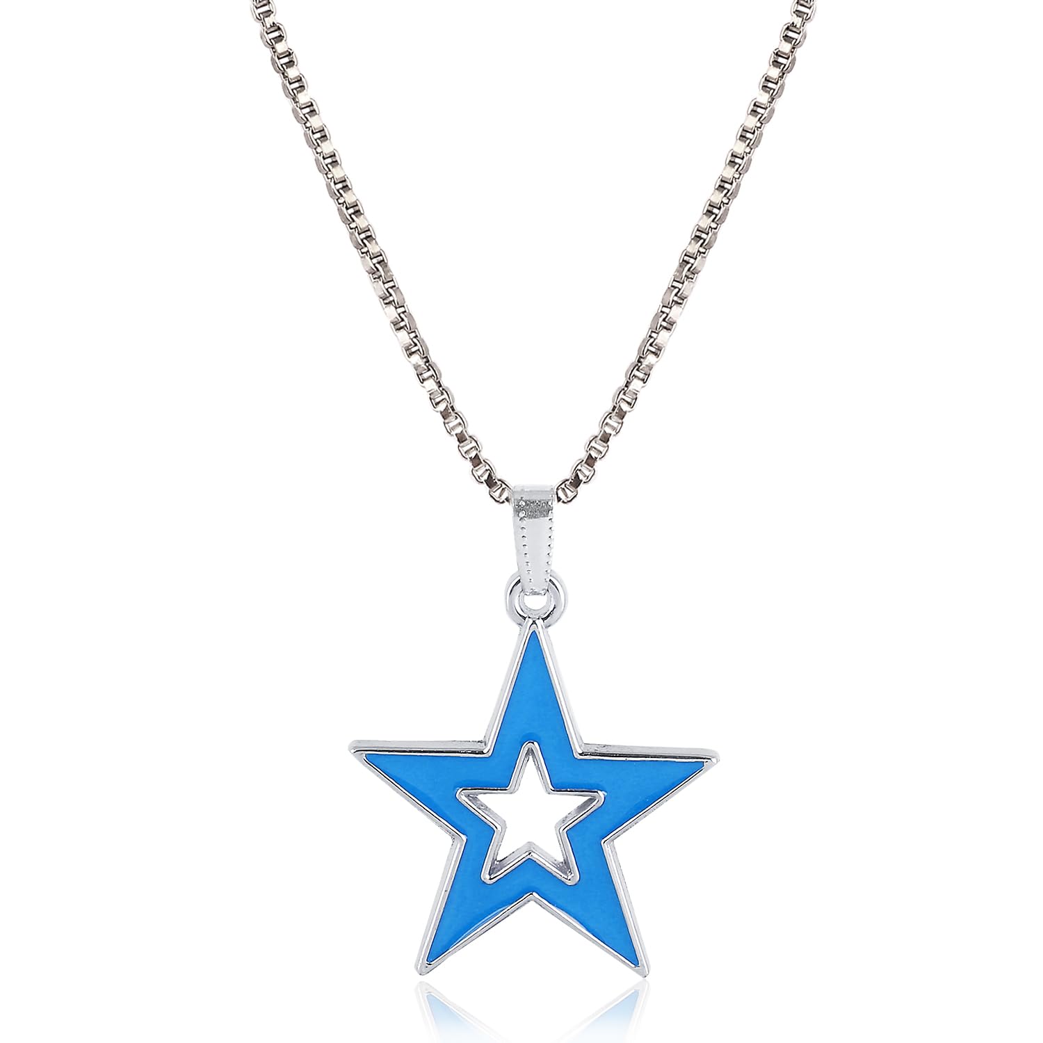 Elegant Statement Star Blue Pendant for Men and Boys