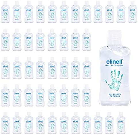 Clinell Hand Sanitiser Gel - Dermotologically Tested - 48 x 100 ml bottle - Kills 99.99% of Germs, Quick and Kind to Skin, No Stickiness