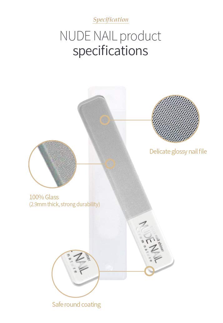 Dains - Lima professionale per unghie in vetro con custodia, 3 EA | Lima per unghie finte naturali e acriliche, per manicure e pedicure