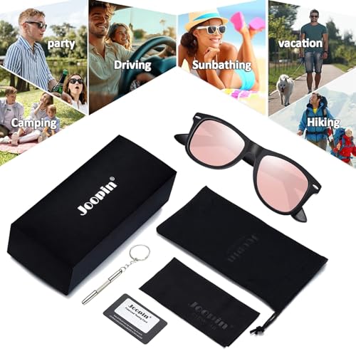 Image of Joopin Square Sunglasses Polarized UV400 Designer Sun Glasses Men Women