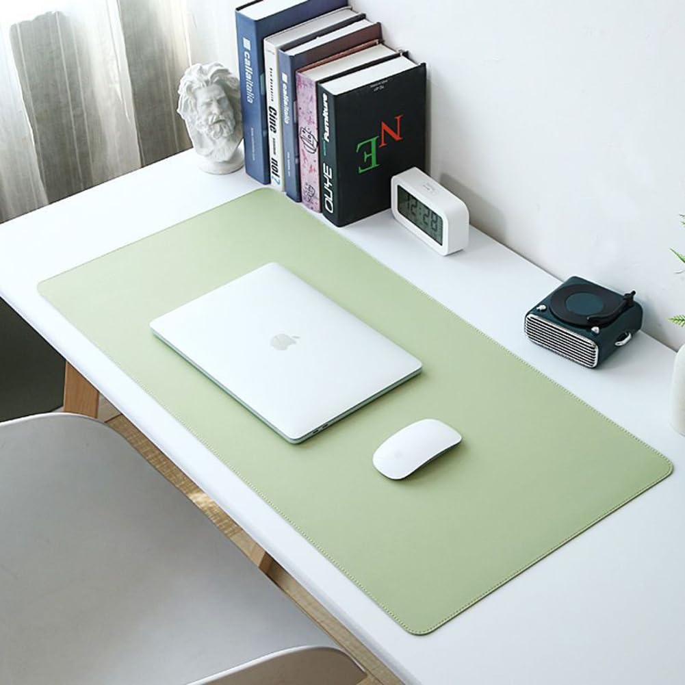 Schreibtischunterlage aus PU-Leder, rutschfeste Schreibtischunterlage für Büro und Zuhause, wasserdicht, Laptop-Schreibunterlage, hitzebeständig, Tastatur, Mauspad, Schreibunterlage (Rosa, 120 x 60