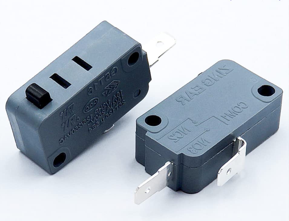 Micro-ondes qui ne chauffe plus : interrupteur de porte WB24X10047 à 2 broches argenté