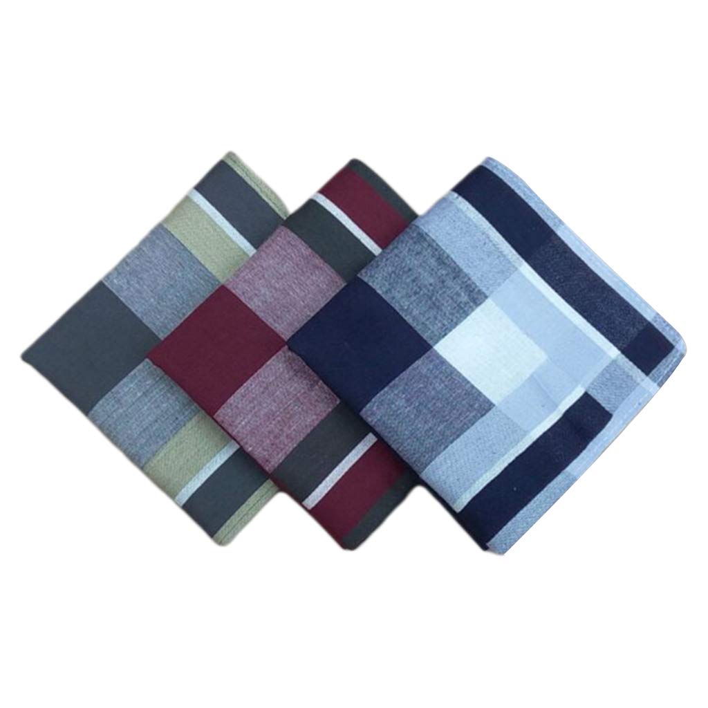 12x 100% Baumwolle Plaid Taschentücher Taschentuch Einstecktuch Stofftaschentücher 40cm für Männer Frauen